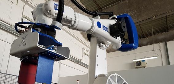 Garra robot paletizado cajas