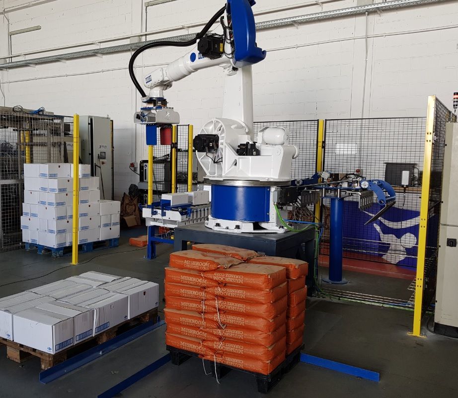 Robot paletizador de cajas y sacos